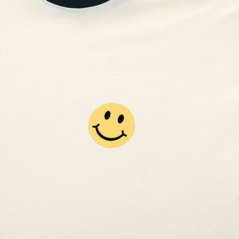 SMILEY RINGER SHORT SLEEVE TEE - 2 colors