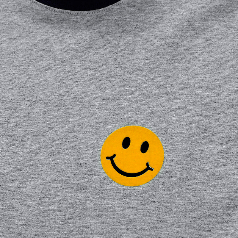 SMILEY RINGER SHORT SLEEVE TEE - 2 colors