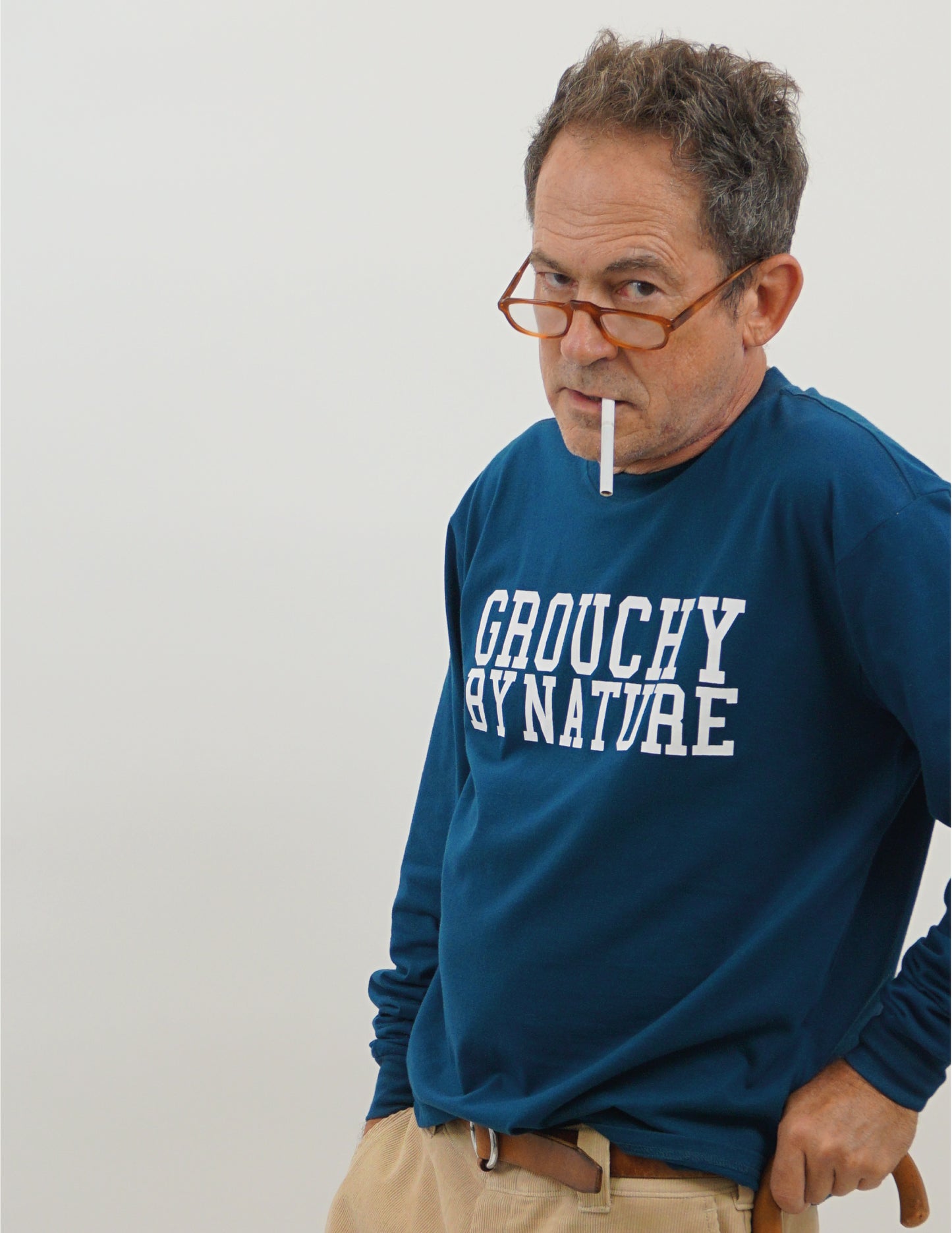 GROUCHY BY NATURE LONG SLEEVE TEE